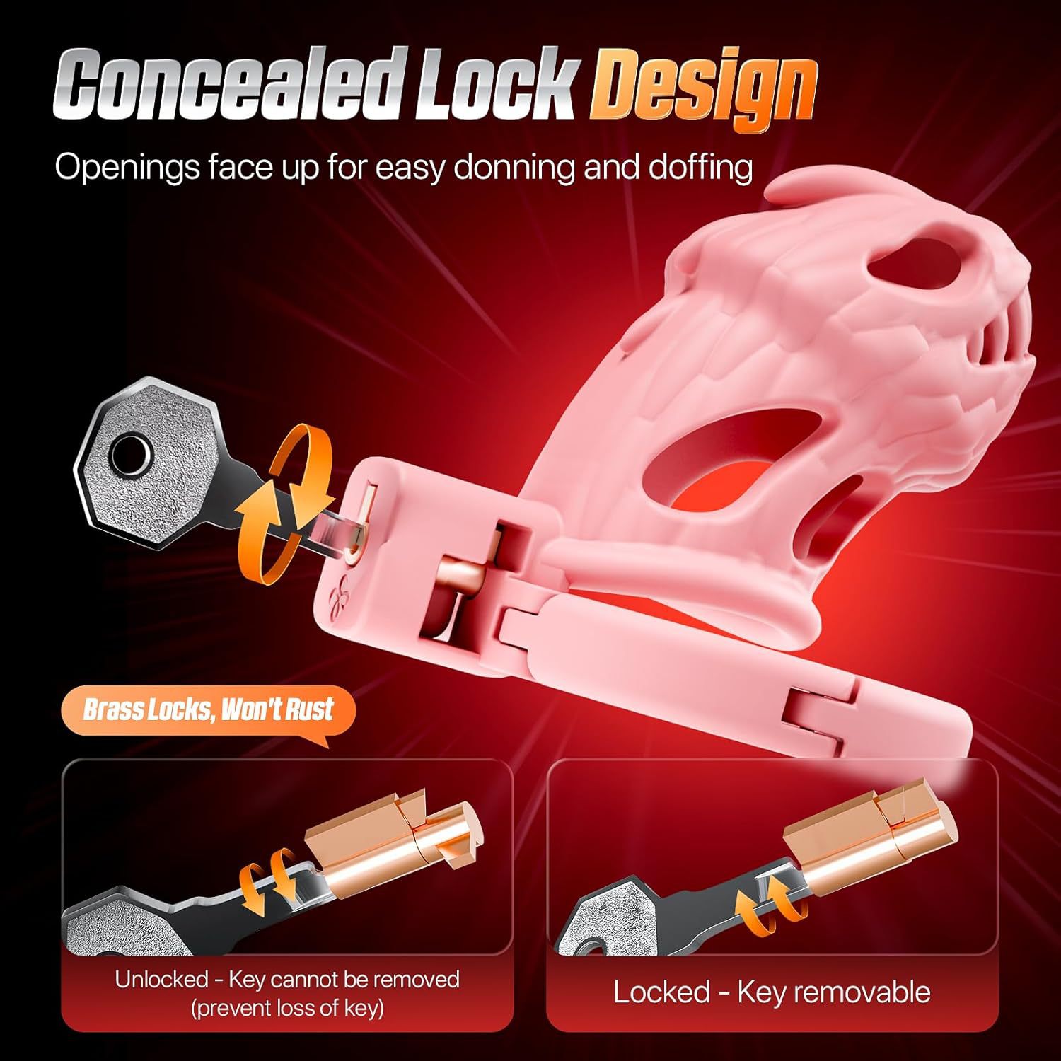 Dragon Head Self-Adjusting Chastity Cage