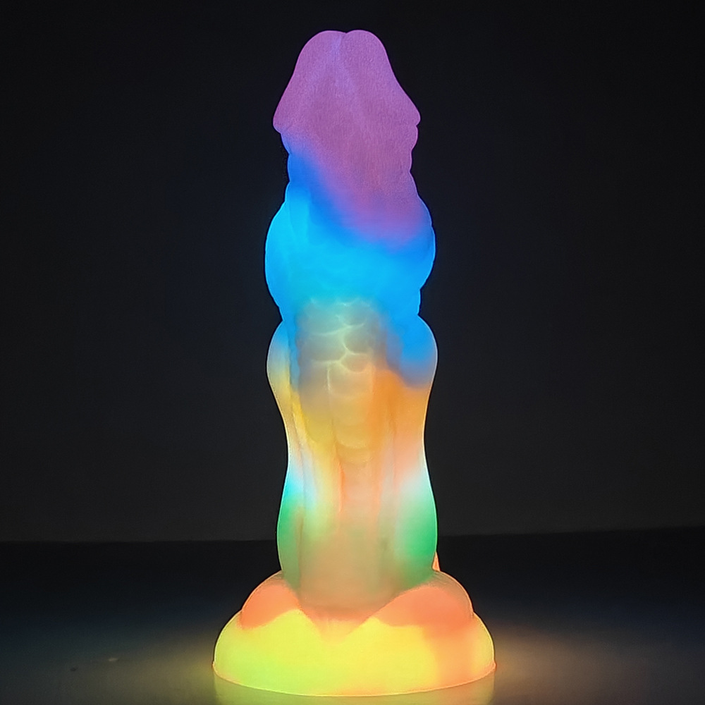 Glow-in-the-Dark Fantasy Dildo – Platinum Silicone