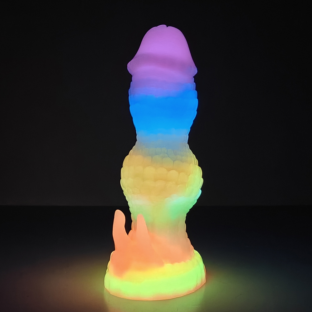 Glow-in-the-Dark Textured Fantasy Dildo 