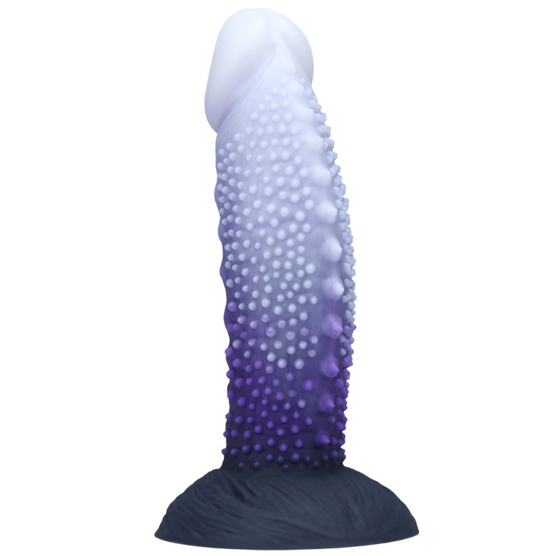 Fantasy Textured Silicone Dildo – Purple Monster Adult Toy