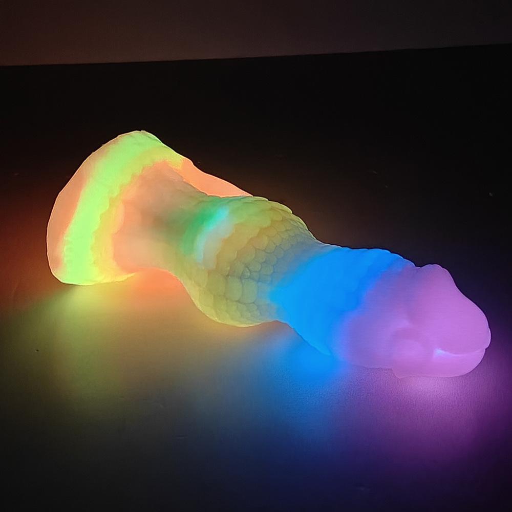 Glow-in-the-Dark Textured Fantasy Dildo 