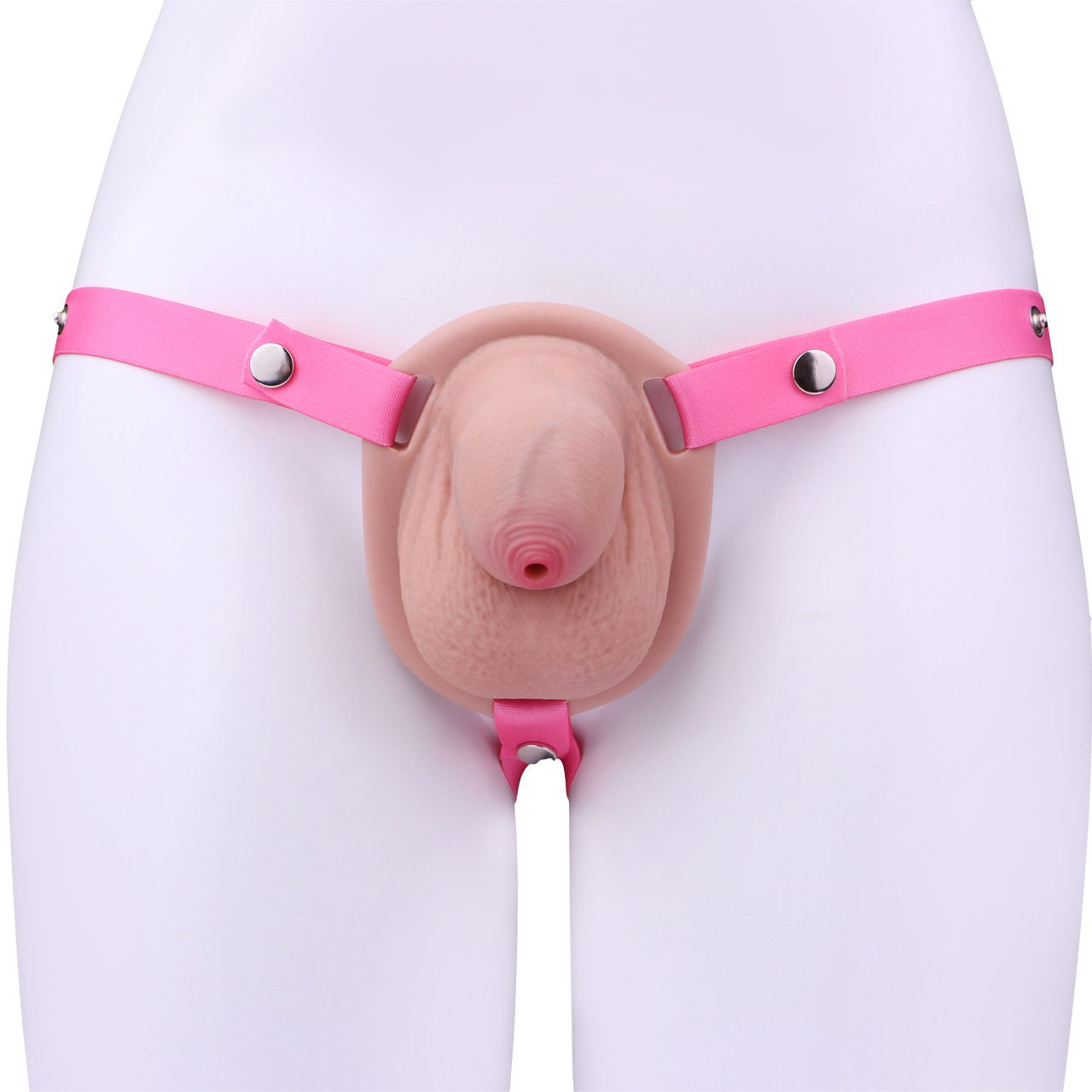 Realistic Silicone Chastity Lock with Decorative Cover