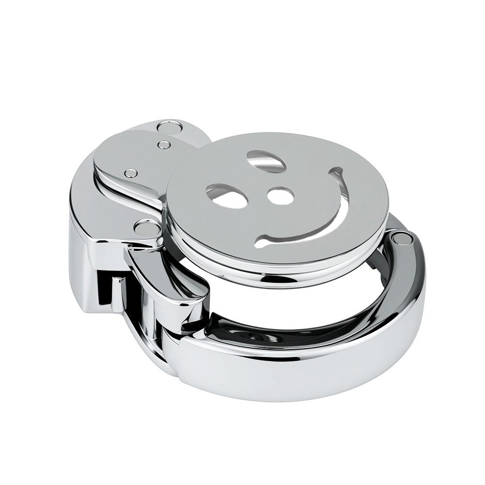 FLAT CHASTITY CAGE METAL MALE SMILEY