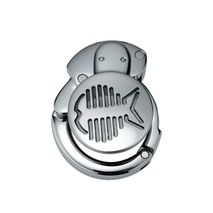 304 Stainless Steel Men's Chastity Lock with Fishbone Pattern Engraving 