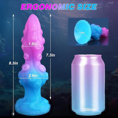 Spiral Node Fantasy Dildo with Suction Base