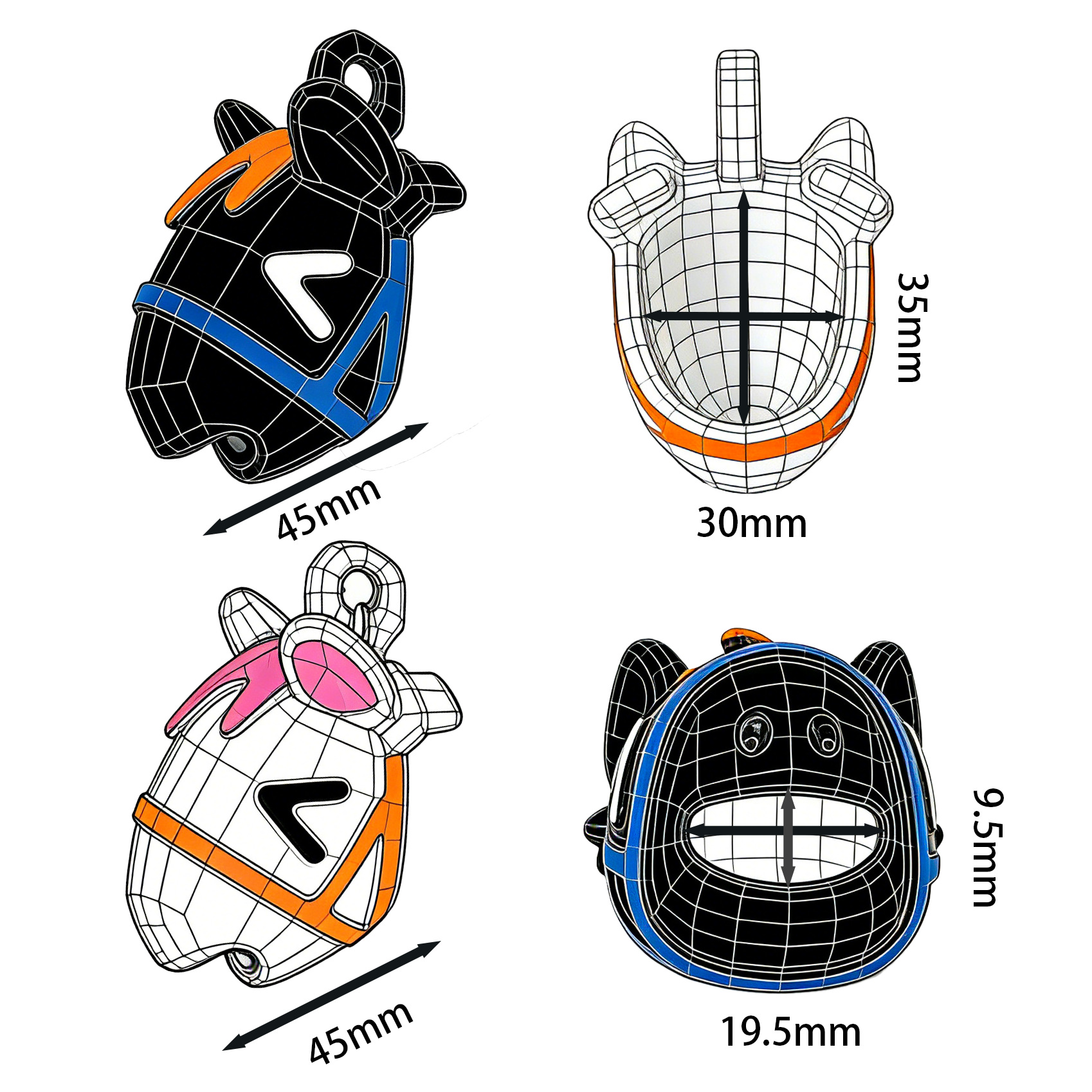 Horse Head Chastity Cage – 3D Printed Animal Style Lock Device for Male Control Play