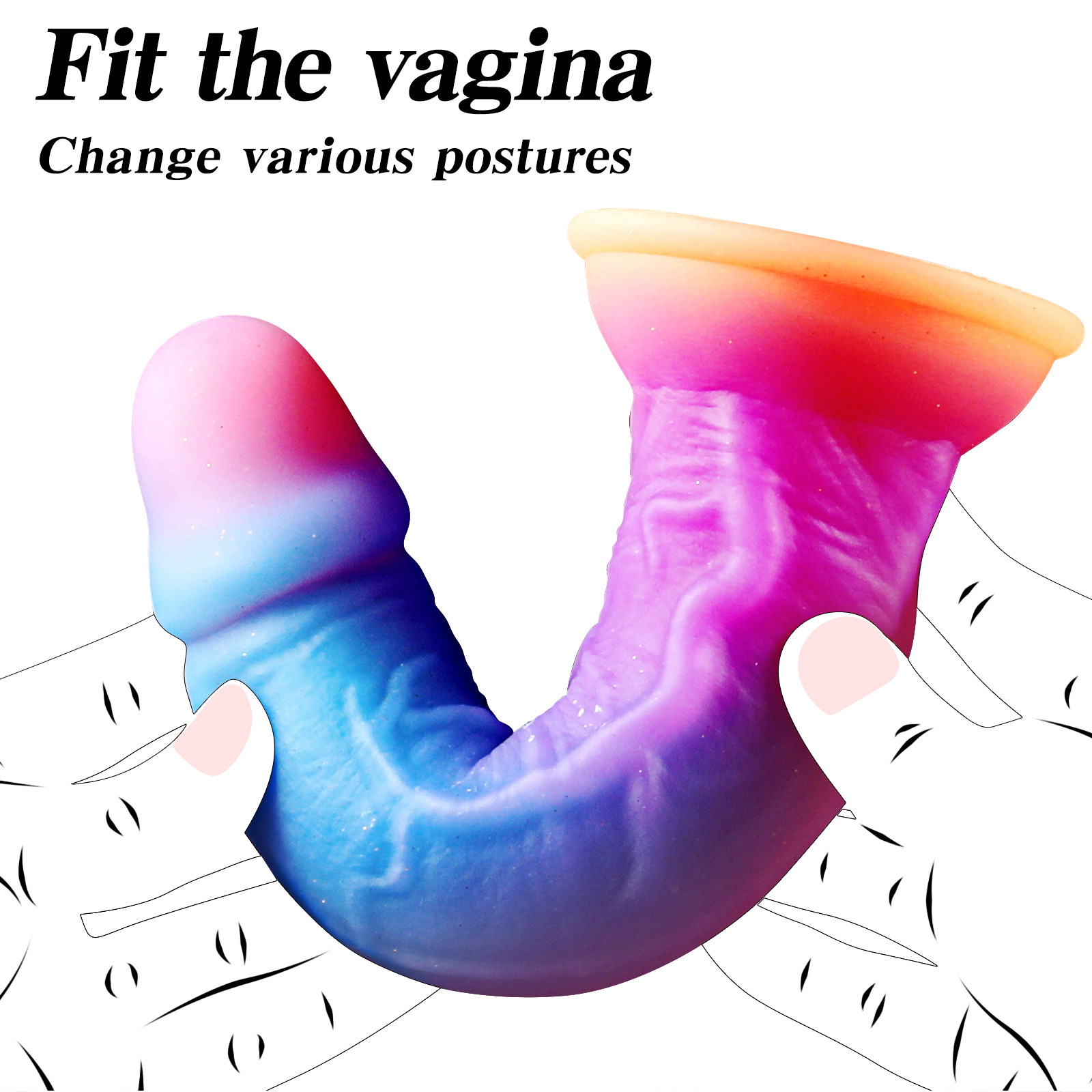 Glow-in-the-Dark Iridescent Realistic Dildo – Silicone Design