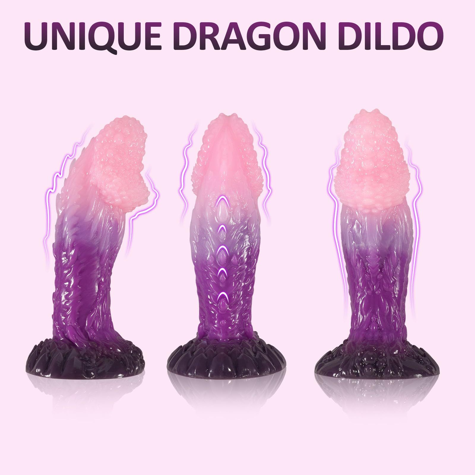 Spinewave Gradient Silicone Dildo with Textured Crown