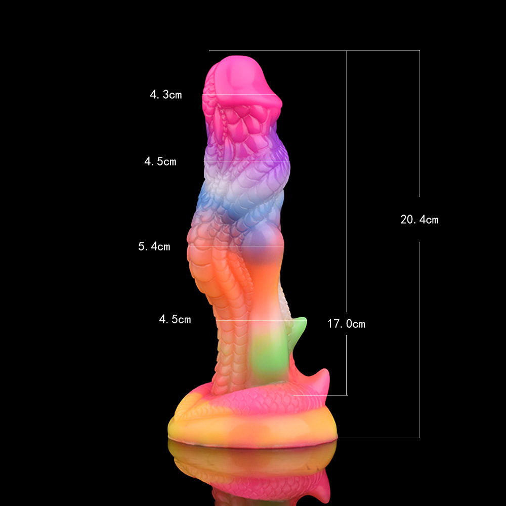 Glow-in-the-Dark Fantasy Dildo – Platinum Silicone