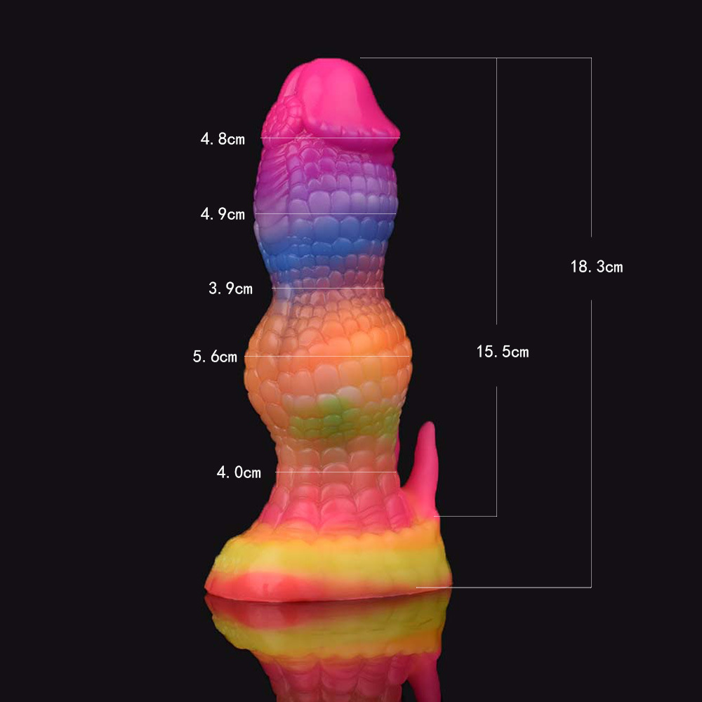 Glow-in-the-Dark Textured Fantasy Dildo