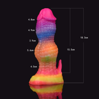 Glow-in-the-Dark Textured Fantasy Dildo 