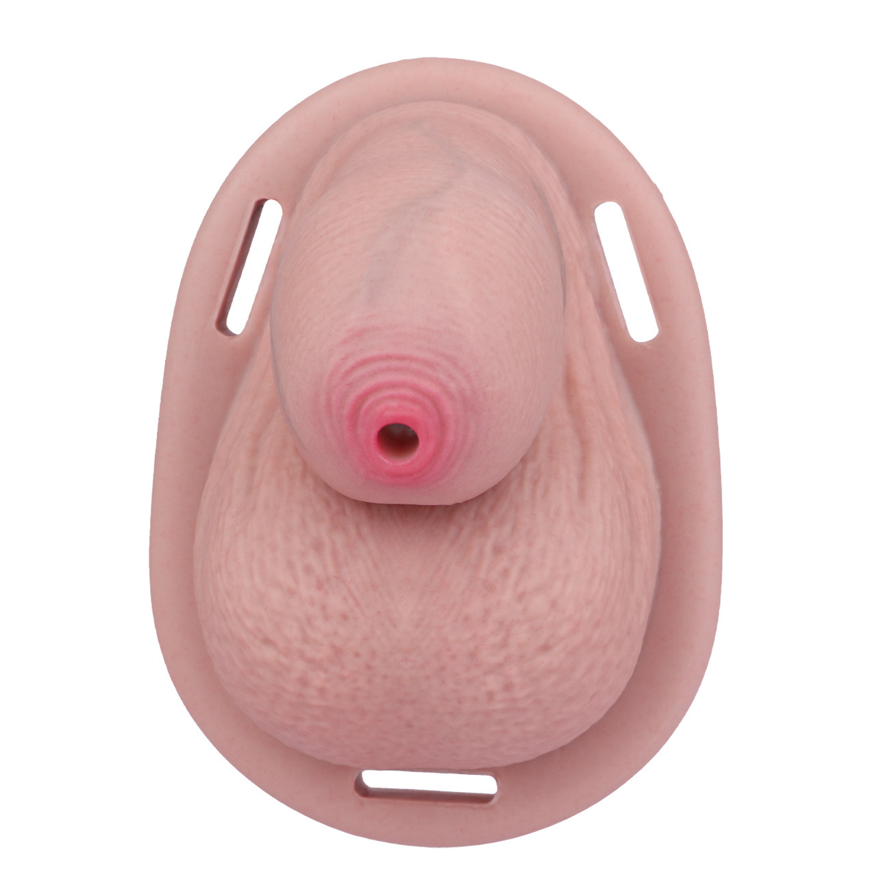 Realistic Silicone Chastity Lock with Decorative Cover