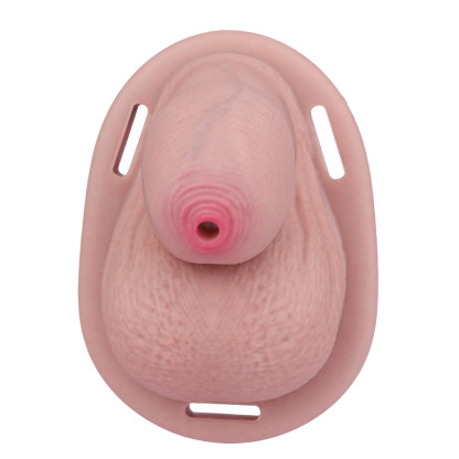 Realistic Silicone Chastity Lock with Decorative Cover