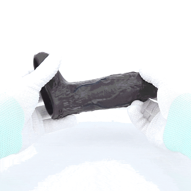 Realistic Textured Hollow Strap-On Dildo Sleeve – Soft Silicone Wearable Extender for Couples