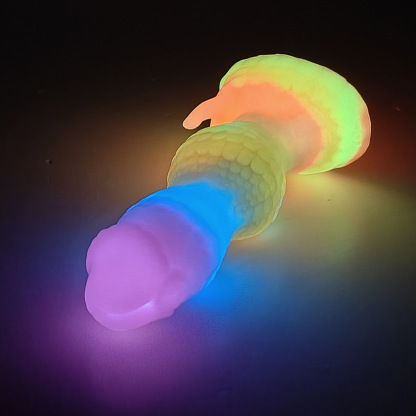 Glow-in-the-Dark Textured Fantasy Dildo 