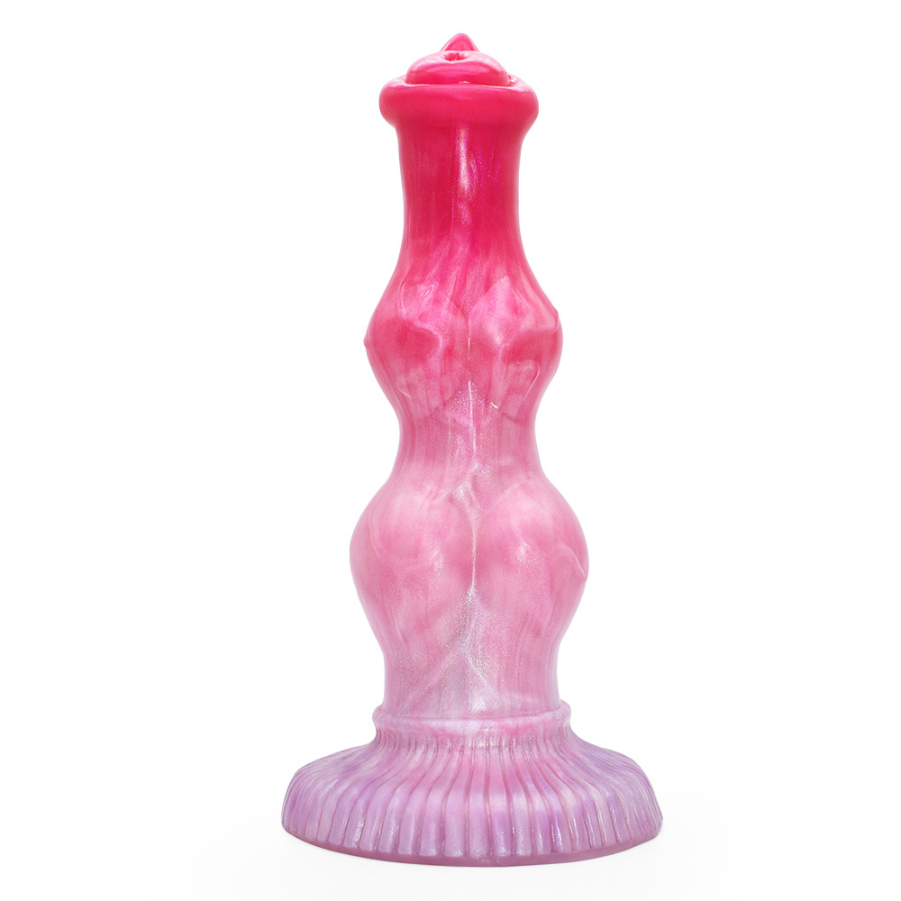 Knot-Inspired Fantasy Silicone Dildo with Textured Design & Suction Base