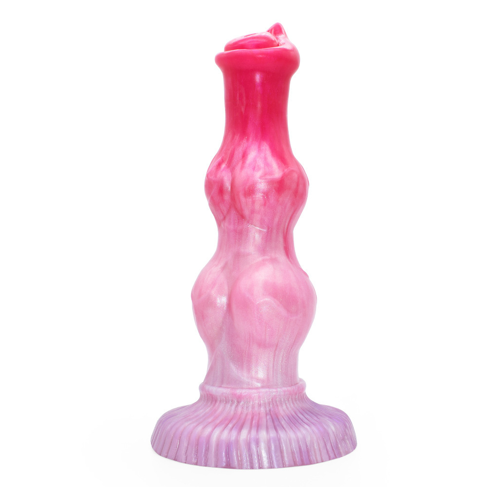 Knot-Inspired Fantasy Silicone Dildo with Textured Design & Suction Base