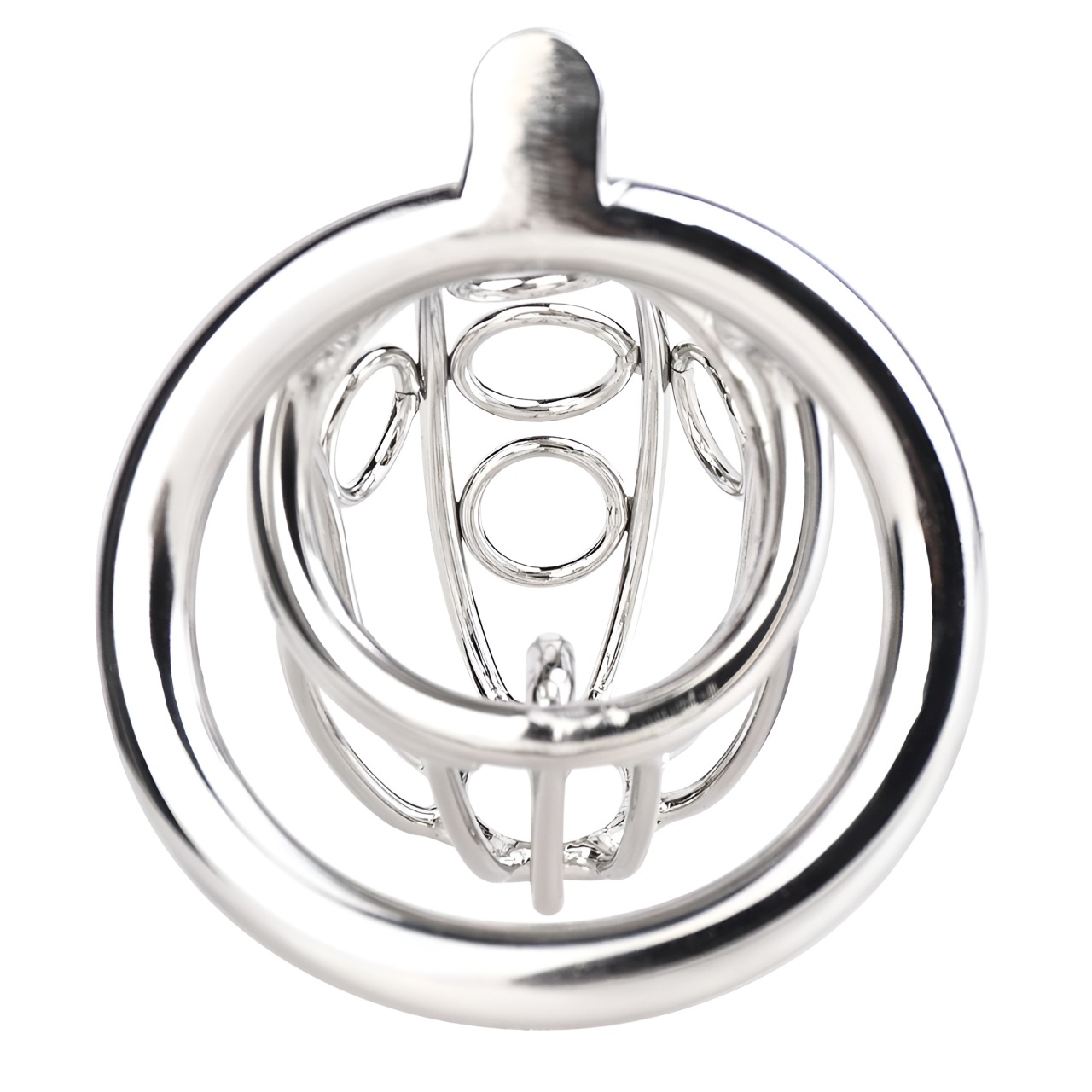 Metal Chastity Cage with Elastic Strap