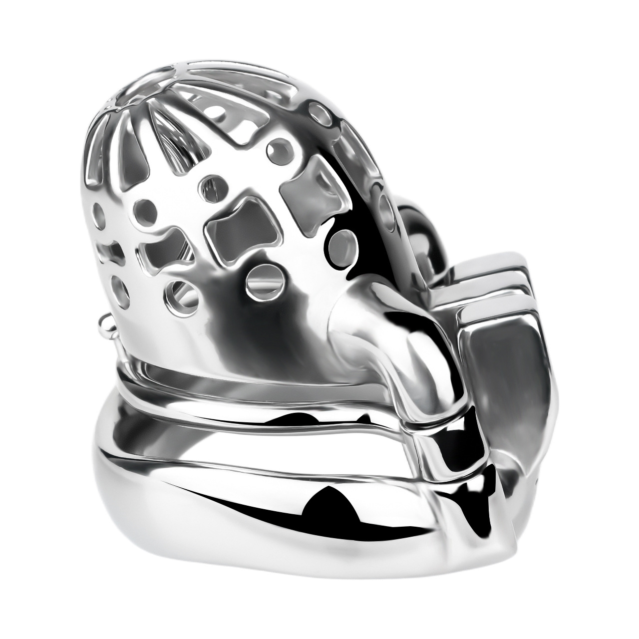 Stainless Steel Male Chastity Cage – Ventilated Secure Chastity Device
