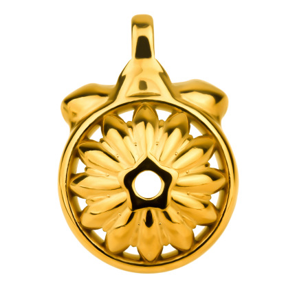 Stainless Steel Floral Chastity Lock 