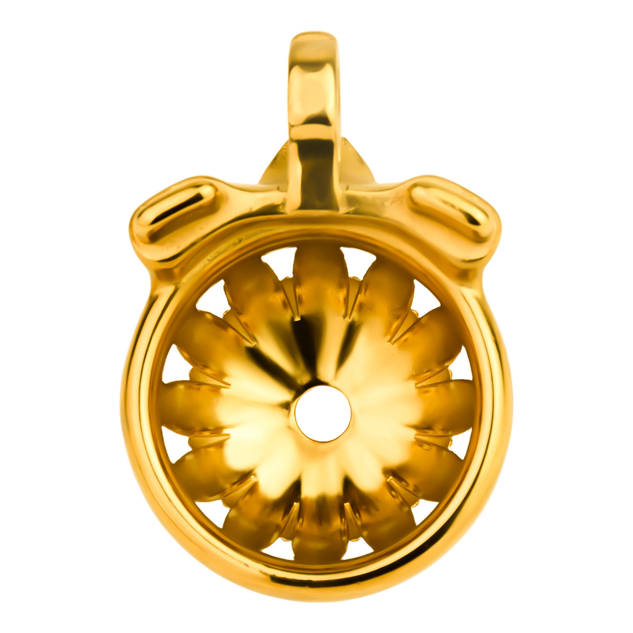 Stainless Steel Floral Chastity Lock 