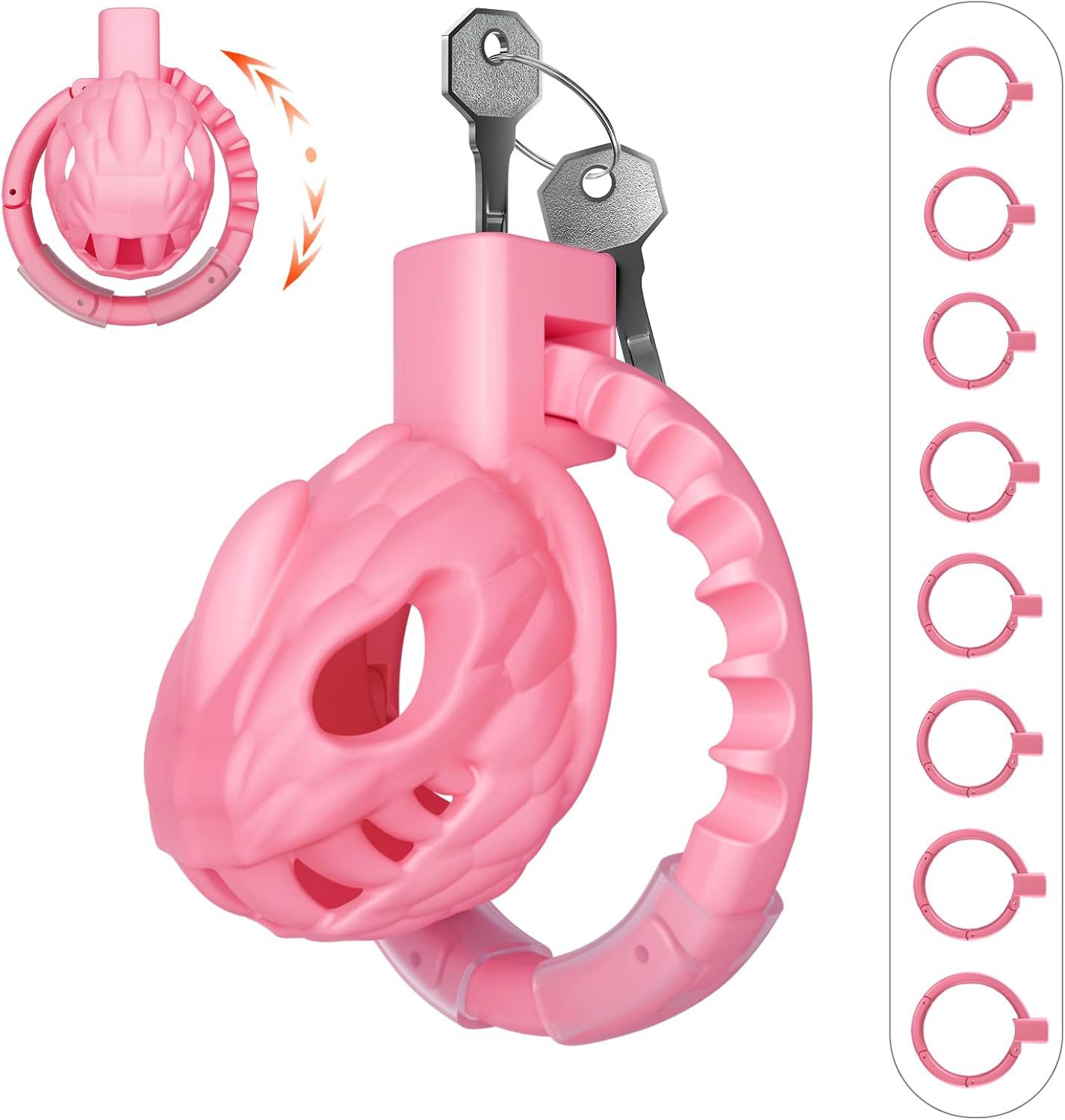 Dragon Head Self-Adjusting Chastity Cage