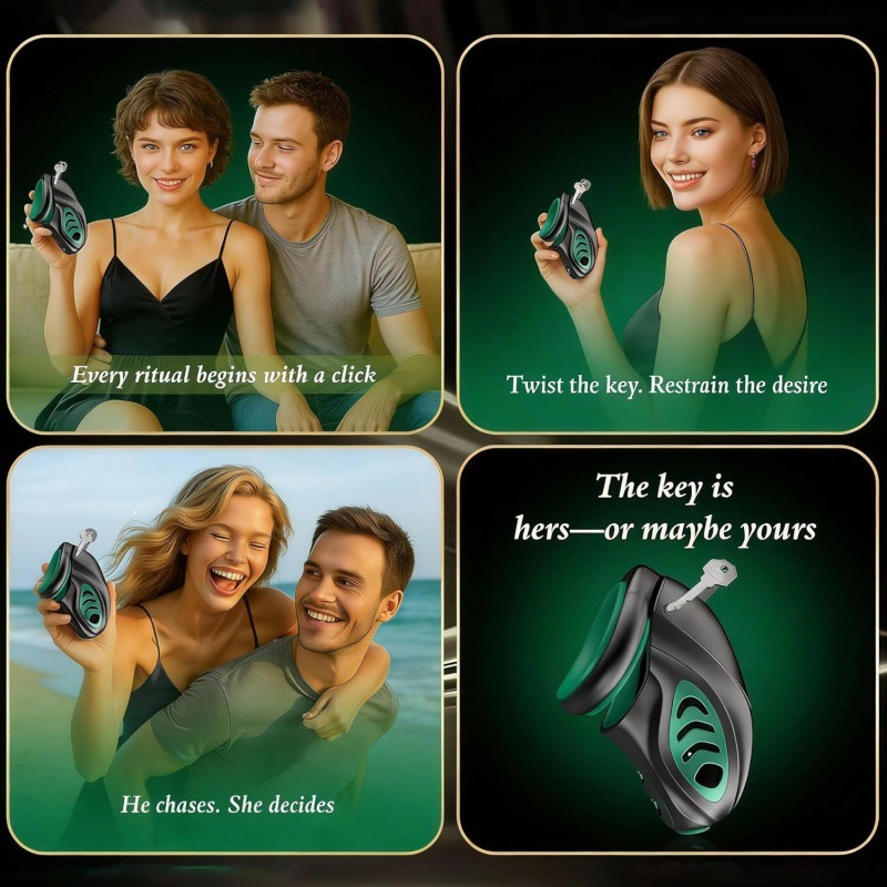 Alien Design Male Chastity Cage with Silicone Ring