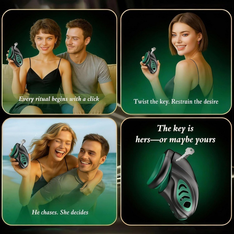 Alien Design Male Chastity Cage with Silicone Ring