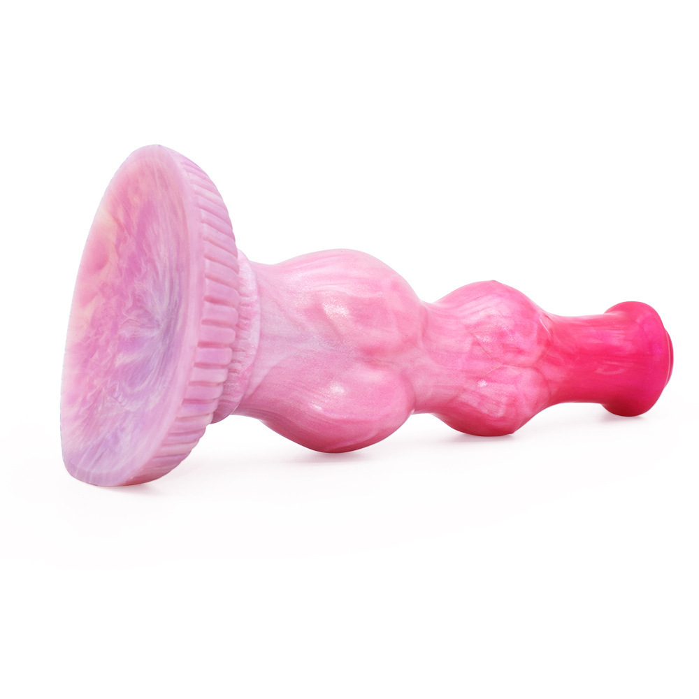 Knot-Inspired Fantasy Silicone Dildo with Textured Design & Suction Base