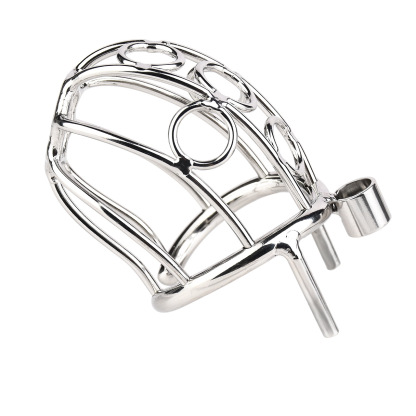 Metal Chastity Cage with Elastic Strap