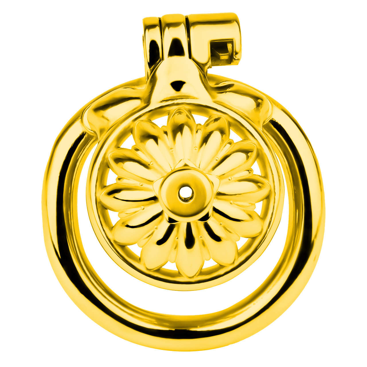 Stainless Steel Floral Chastity Lock 