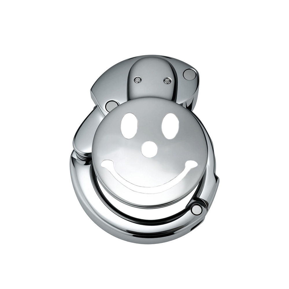 FLAT CHASTITY CAGE METAL MALE SMILEY