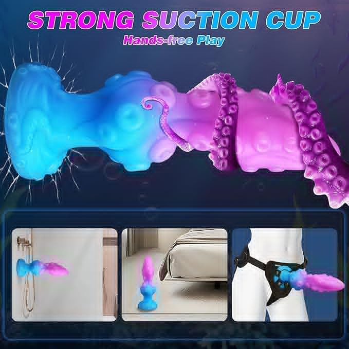 Spiral Node Fantasy Dildo with Suction Base