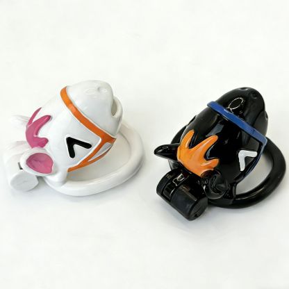 Horse Head Chastity Cage – 3D Printed Animal Style Lock Device for Male Control Play