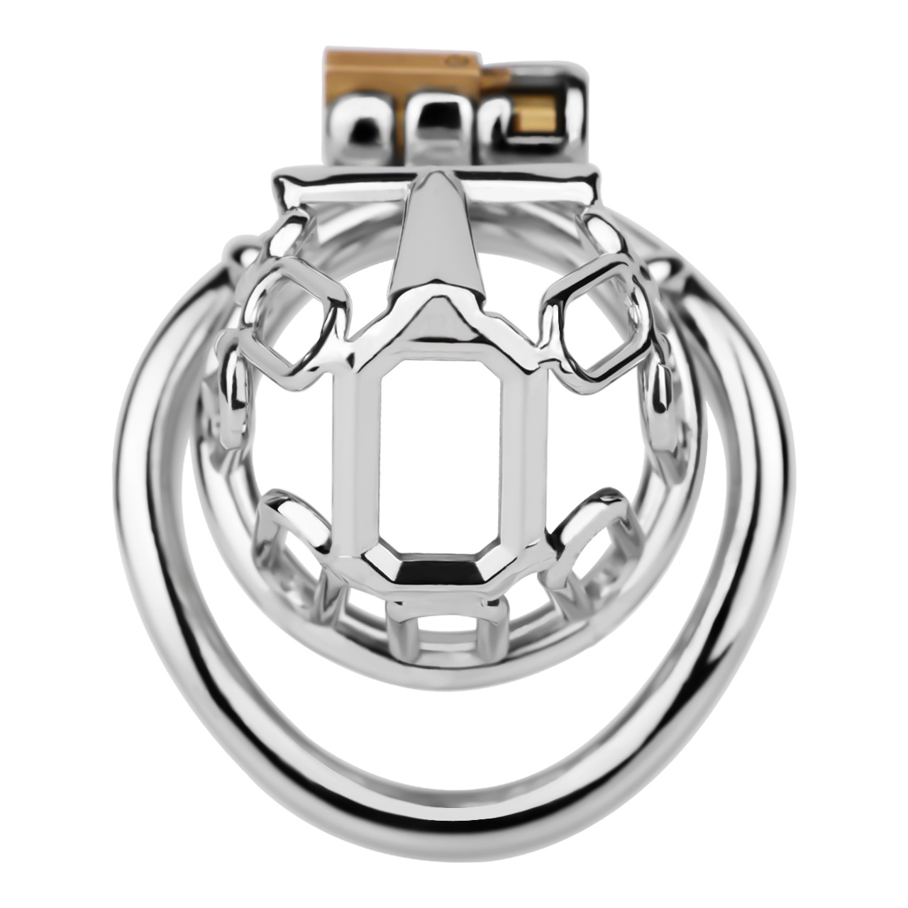 Openwork Metal Chastity Lock – Breathable Stainless Steel, Secure & Lightweight Design