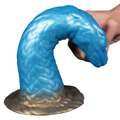 Snake Shaped Dildo｜Textured Platinum Silicone · Stable Base