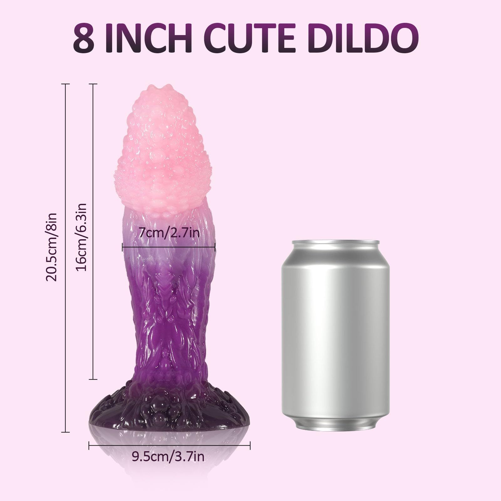 Spinewave Gradient Silicone Dildo with Textured Crown