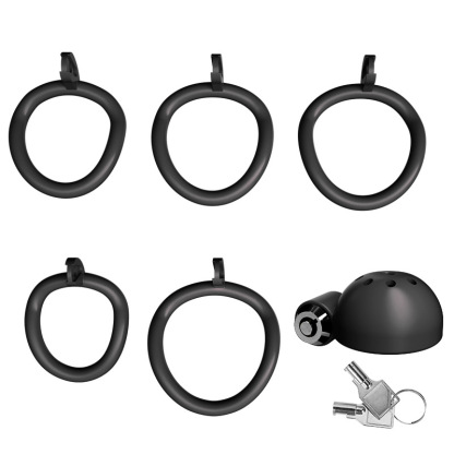 Metal & ABS Chastity Device with Secure Lock and Ventilation Holes