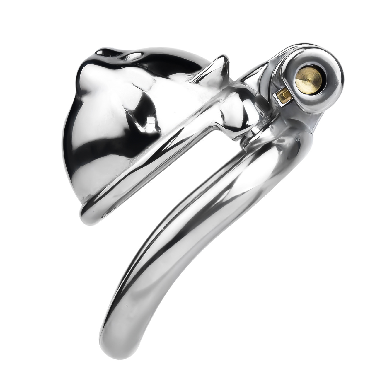 Stainless Steel Cat-Shaped Male Chastity Cage