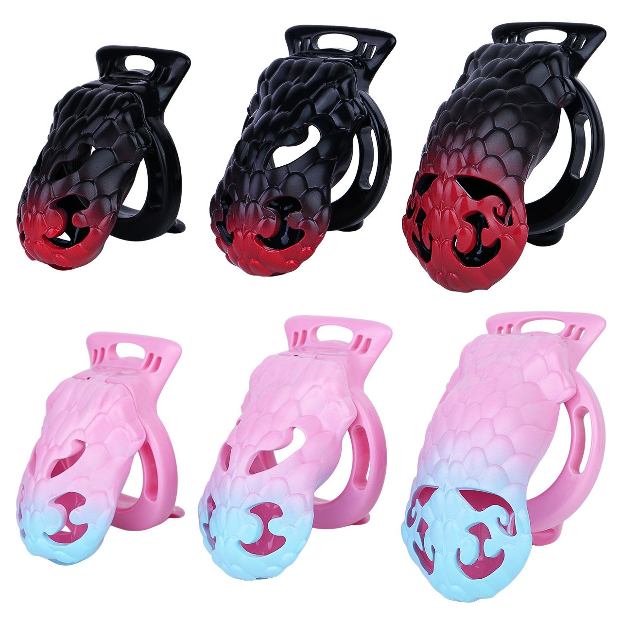 Dragon Scale Belted Chastity Cage – Ergonomic Fantasy Design with Adjustable Support Belt | Cage Sizes: S/M/L & Ring Options: S–XL