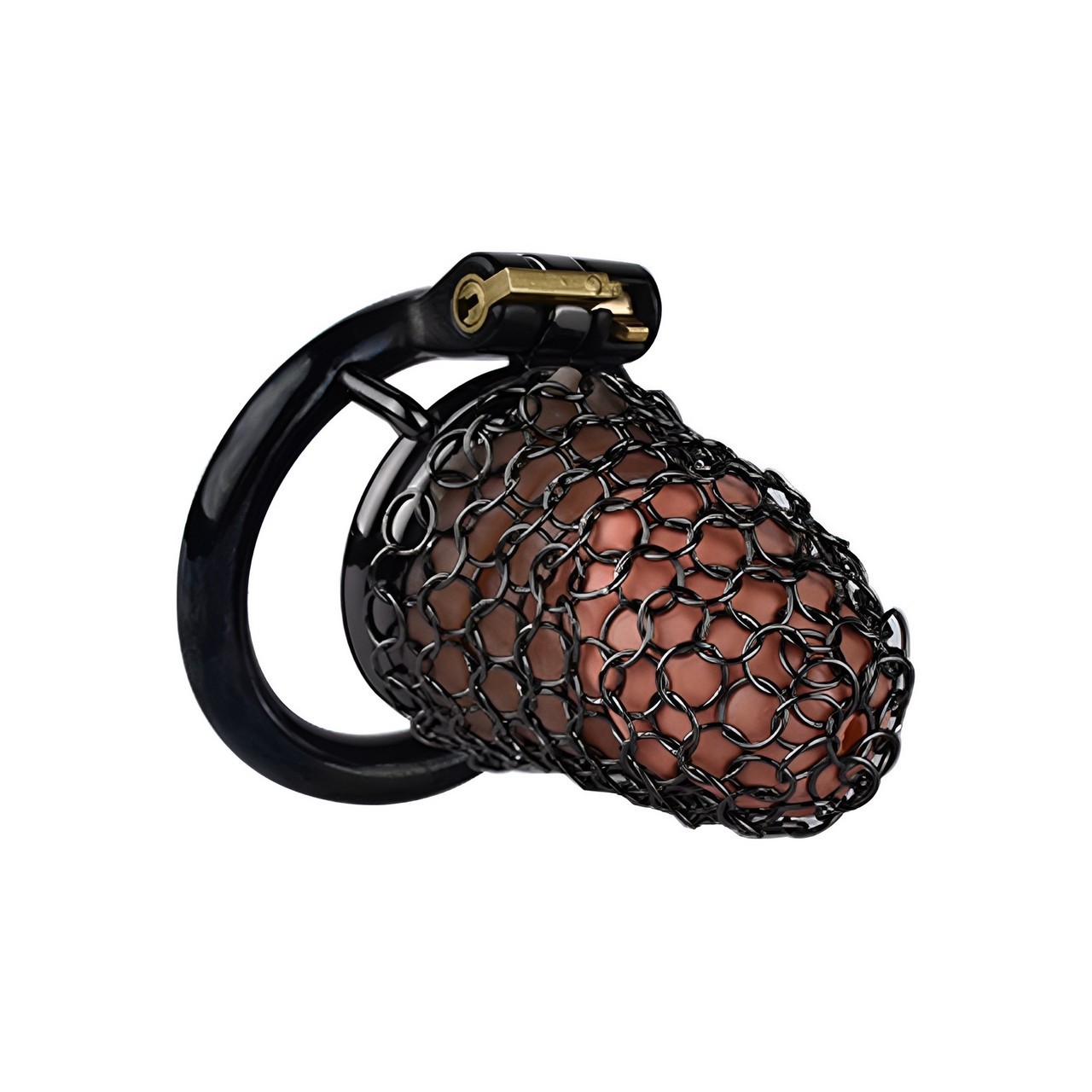 Metal Mesh Male Chastity Device – Lightweight Steel Chastity Cage with Lock (Short / Medium / Long)