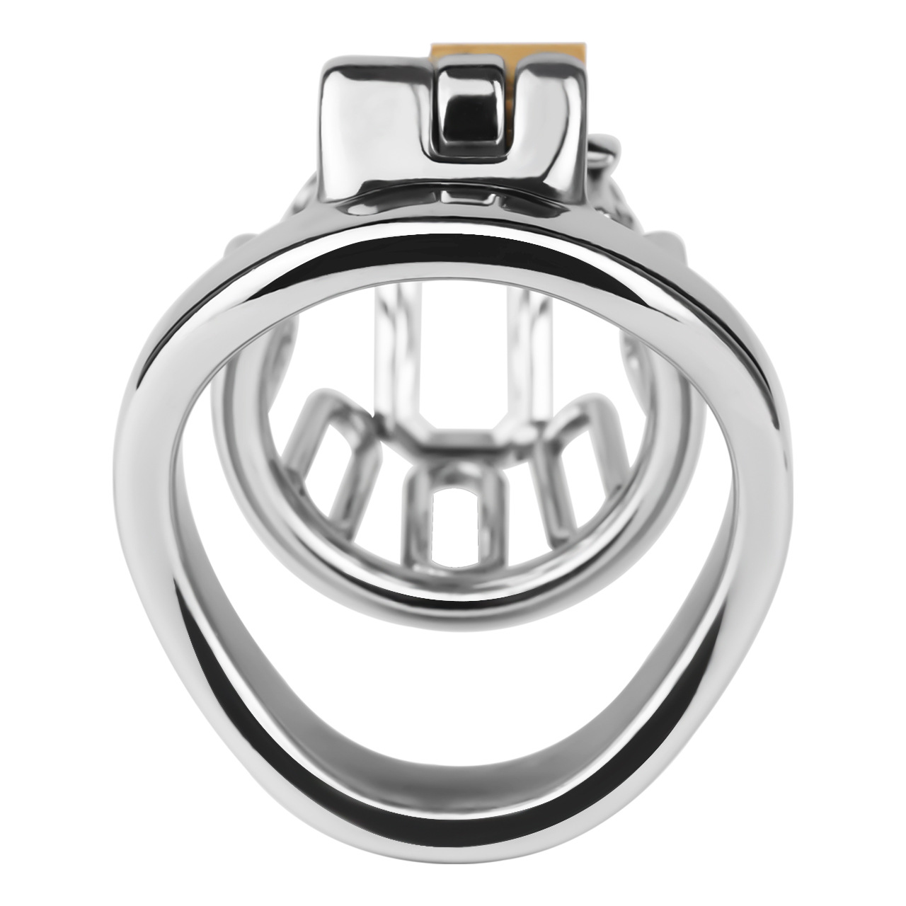 Openwork Metal Chastity Lock – Breathable Stainless Steel, Secure & Lightweight Design