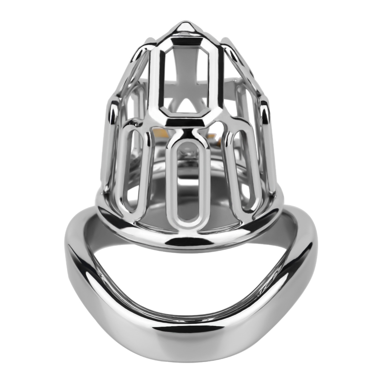 Openwork Metal Chastity Lock – Breathable Stainless Steel, Secure & Lightweight Design