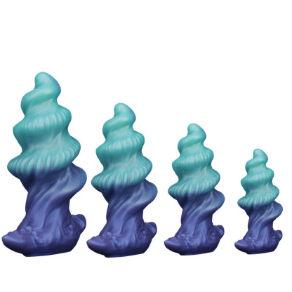 Fantasy Swirl Silicone Plug — Ocean Mist Gradient Design