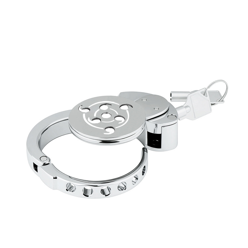Stainless Steel Male Chastity Cage | Six-Size Adjustable Penis Cage (32–50mm) | Adult BDSM Chastity Restraint Toy-ToyAura
