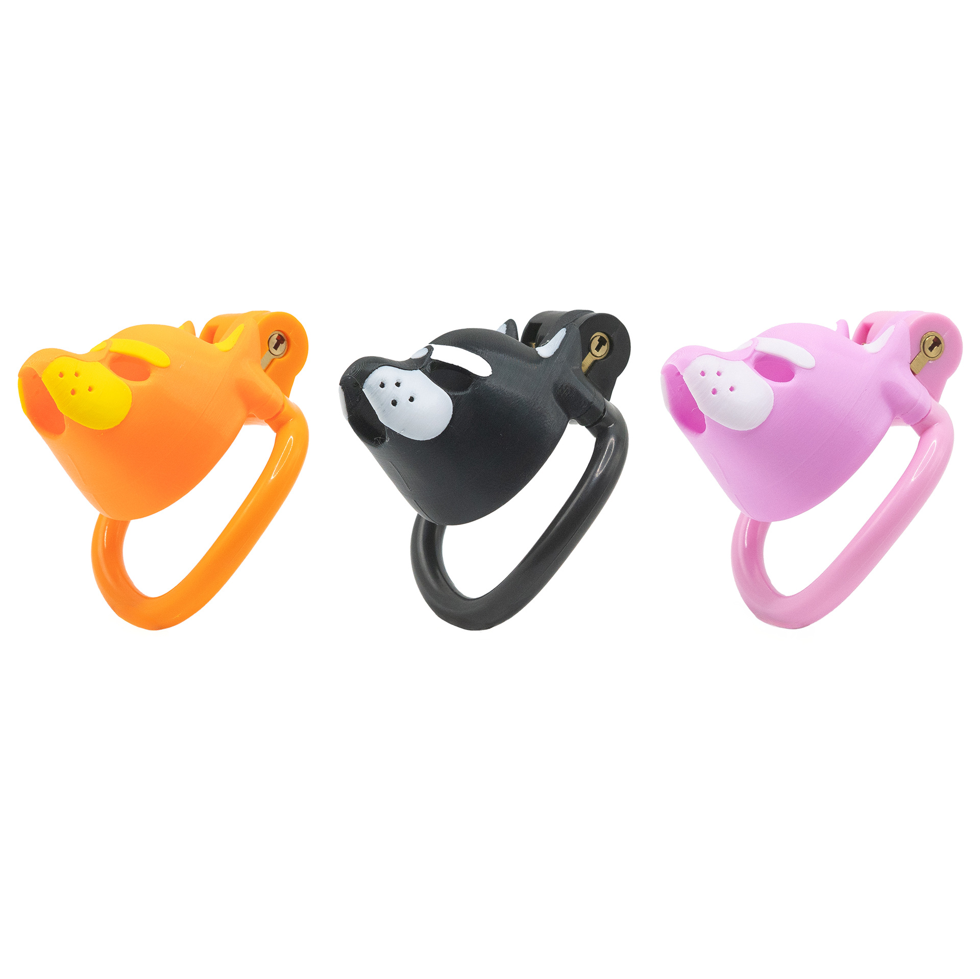 Dog Head 3D Printed Chastity Cage