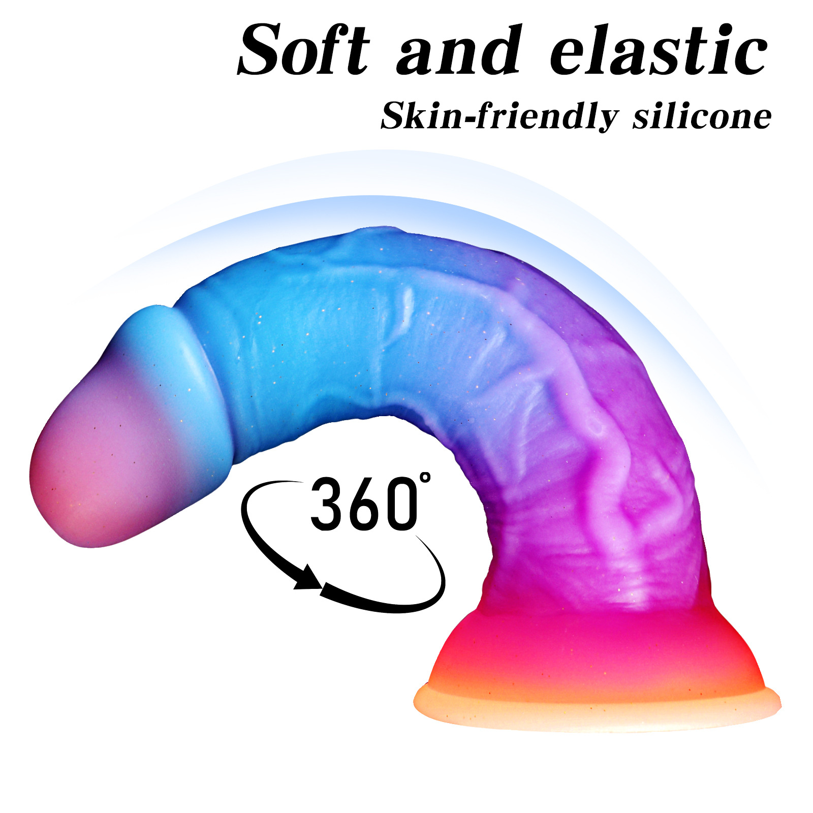Glow-in-the-Dark Iridescent Realistic Dildo – Silicone Design