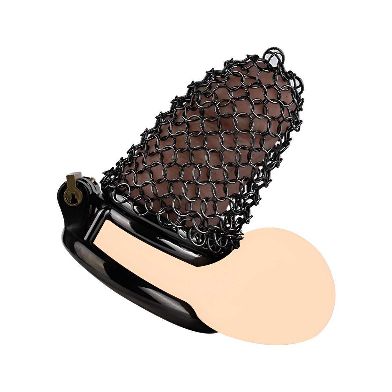 Metal Mesh Male Chastity Device – Lightweight Steel Chastity Cage with Lock (Short / Medium / Long)