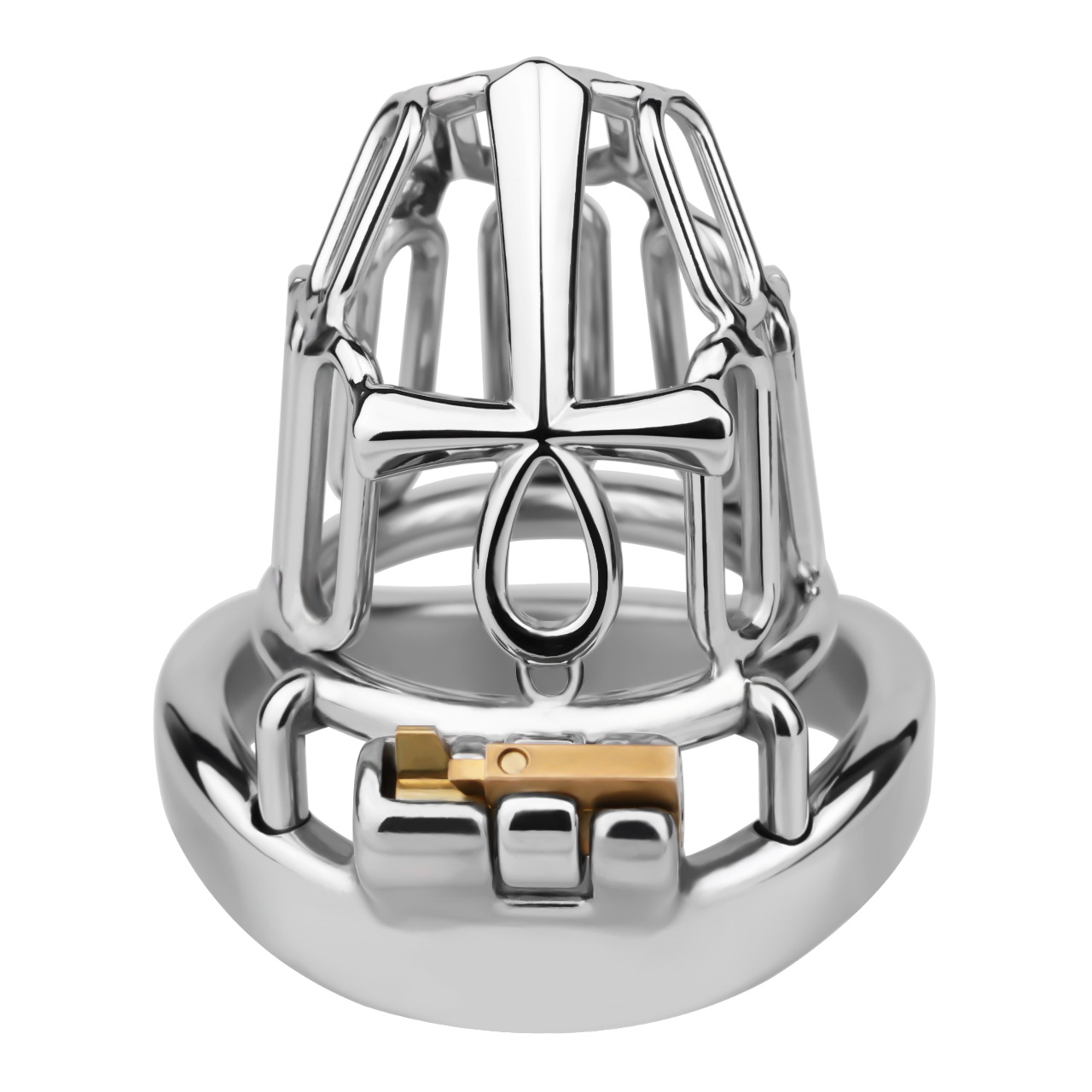 Openwork Metal Chastity Lock – Breathable Stainless Steel, Secure & Lightweight Design