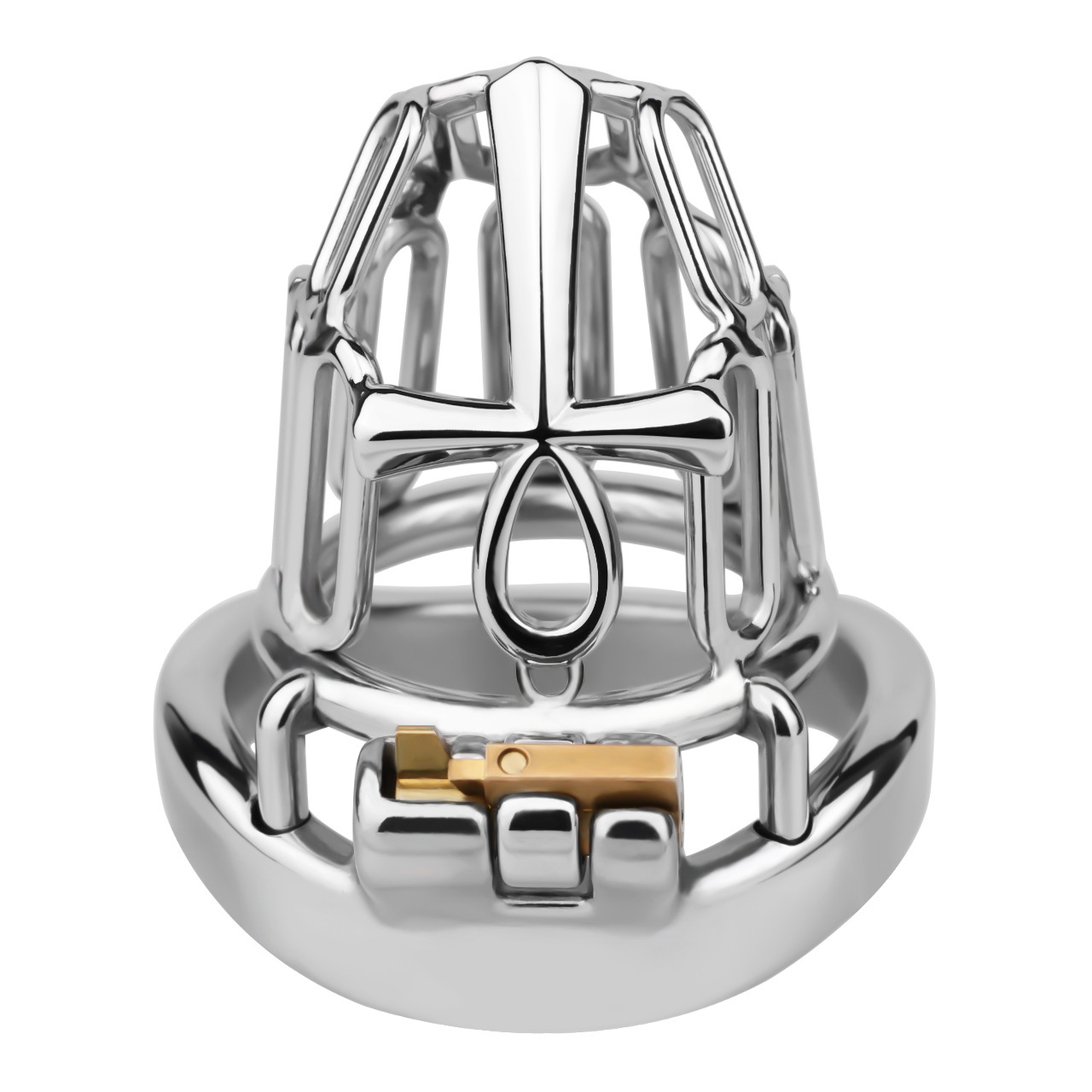 Openwork Metal Chastity Lock – Breathable Stainless Steel, Secure & Lightweight Design
